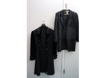 Womens Embellished Black 3 Quarter Length Dress And Blazer  Size Medium