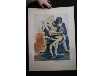 Entwined Embrace By Ossip Zadkine Signed & Numbered Lithograph - Unframed