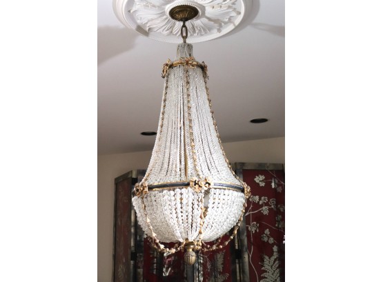 French Style Empire Beaded Chandelier With 10 Bulbs
