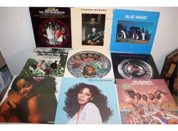 9 Assorted Vintage Motown Music Vinyl Records  The Spinners, Donna Summer & More