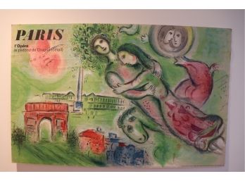 Original Chagall Poster On Foam Core  Paris LOpra Le Plafond De Chagall (dtail)