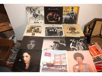 12 Vintage Rock Music Vinyl Records  The Beatles, Billy Joel
