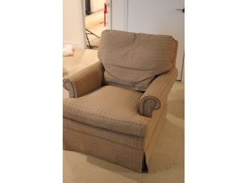 Stickley Custom Upholstered Down Filled Cushion Swivel Roll Armchair