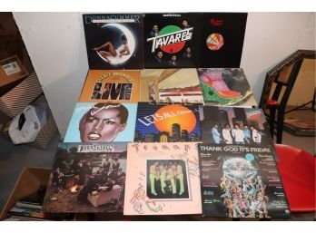 12 Vintage R&B Music Vinyl Records  Donna Summer, Stevie Wonder, Tavares & More