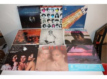 9 Assorted Rock Music Vinyl Records  The Doors, The Rolling Stones, Leonard Cohen & More