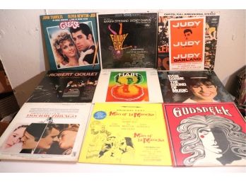 9 Vintage Show Tunes Music Vinyl Records  Grease, Funny Girl, Hair, Godspell & More