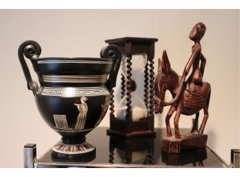 Unique Assorted Hand-Crafted Decorative Accessories  Grecian Urn, Hourglass & More