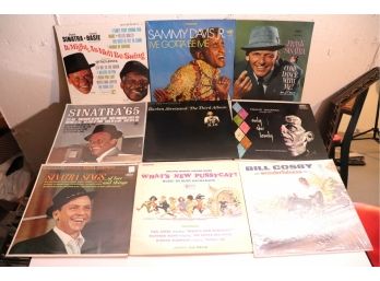9 Vintage 60s Era Vinyl Records  Frank Sinatra, Sammy Davis Jr, Burt Bacharach & More
