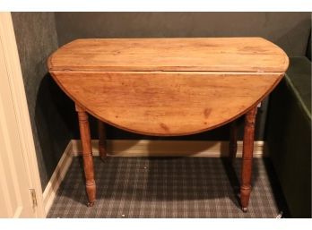 Antique Pine Drop Leaf Table - Really Nice Rustic Vintage Condition