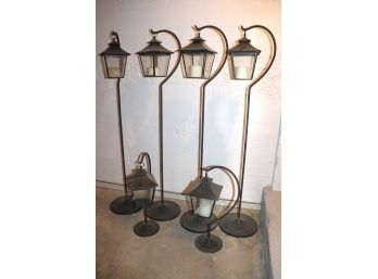 Collection Of Tall Hanging Candle Lanterns