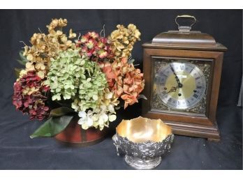 Howard Miller Mantle Clock Has Key Not Tested, Includes Embossed Dish With Cherub Detail C & Co.