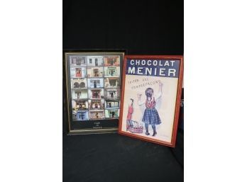 Paris France Cafe Poster & 'Chocolate Menier'