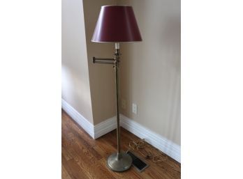 Vintage CE Brass Telescopic Floor Lamp With Adjustable Height