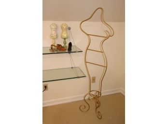 Tall Display Stand, Small Mannequin Stands, Wooden Antique Shoe Form, Wrought Iron Shoe Pin-Cushion & Metal Ir
