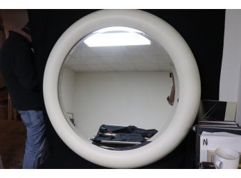 Large Round Wall Mirror With A Beveled Edge - 40 Inch Diameter