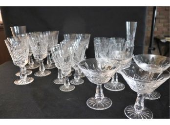 Collection Of Waterford Lismore Pattern Glasses Includes 2 Tiffany Pieces