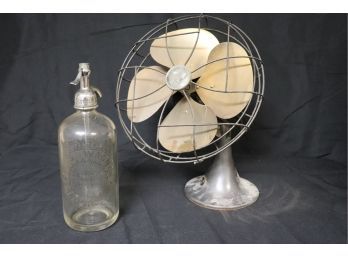 Vintage Emerson Electric Fan Tupe 6250-D & Chris Wagner Brooklyn Seltzer Bottle, Arthur A Lash Brooklyn