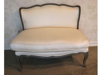 Small Settee With Quality Custom Fabric
