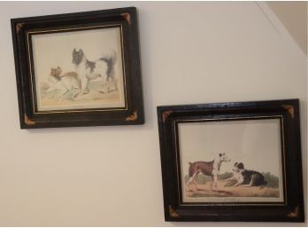 Pair Of Dog Prints In Beautiful Frames Newfoundland And Cur Dogs Dog