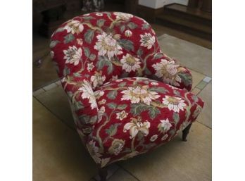 Beautiful Textured Floral Chair By Louis Mitman Inc Raised Floral Designs And Horizontal Raised Pattern