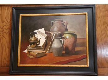 Large And Detailed Still Life Painting In Quality Frame