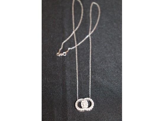 14K WG Necklace With Diamond Marriage Symbol Pendant By Dangler Studios
