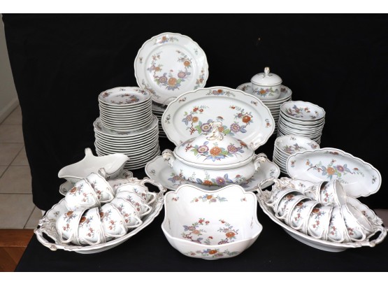 Large Hutschenreuther Dinner Set Mandalay Pattern With Floral Design
