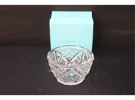 Vintage Tiffany Candy Dish In Bamboo Pattern In Original Box