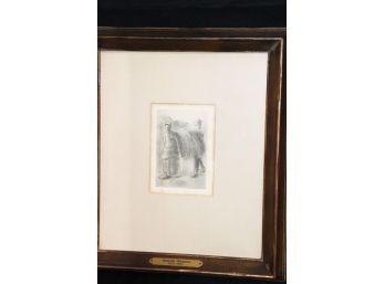 Camille Pissarro Limited Edition Etching Of Peasants Carrying Hay Bundle