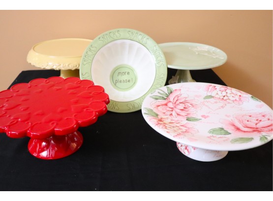 Collection Includes Large Snack Bowl & Pretty Cake Stands Assorted Sized