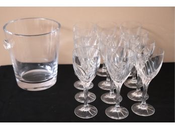 Collection Includes 12 Tall Wine Glasses & Ice Bucket