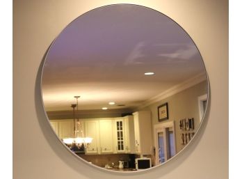 Large Round Wall Mirror In A Metal Frame 36 Inch Diameter