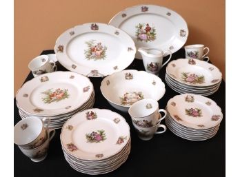 Collection Of Mielow Transferware China With Scenes Of Romantic Lovers