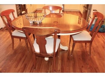 Ethan Allen Country French Table Set With Chairs Includes Decorative Centerpiece Basket