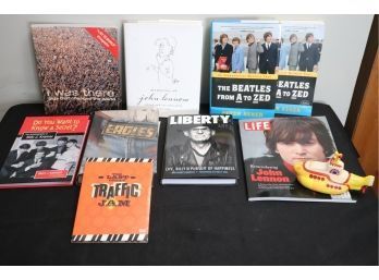 Collection Of Books - The Beatles From A To Zed, Memories Of John Lennon, Liberty, Eagles, I Was There, Lif