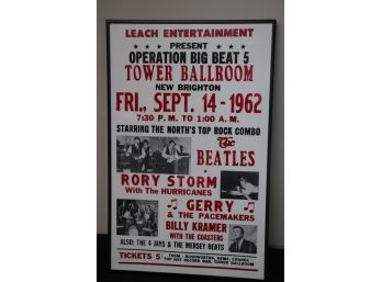 Leach Entertainment Framed Poster Operation Big Beat Starring The Beatles