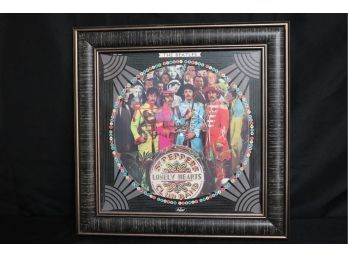 Framed The Beatles Sgt Pepper Lonely Hearts Club Band Picture Disc Capitol Records Seax-11840