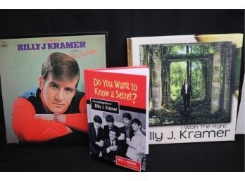 Billy J Kramer Autographed Book & Framed Album