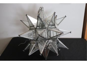 Hanging Star Shaped Pendant Light Approximately 20 Inch Diameter