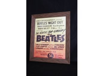 The Beatles Night Out' Framed Poster By Sam Leach Great Graphics