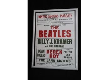 Britains Fabulous Disc Stars The Beatles, Billy J. Kramer With The Dakotas Winter Gardens Margate Poster