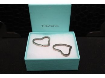 Tiffany & Co Sterling Heart Key Rings With Box