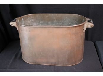 Kindling Bucket In Tin With Copper Finish