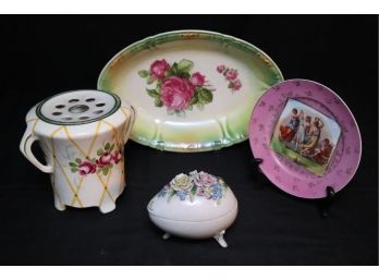Lot Of 4 Vintage Decorative Ceramic Items