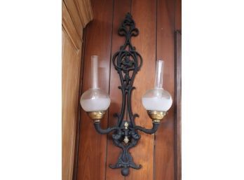 Large & Impressive Wrought Iron Wall Sconce
