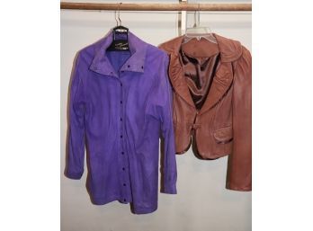 Vintage Purple Suede Shirt Jacket