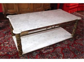 Gorgeous Empire Style Marble & Bronze Coffee Table
