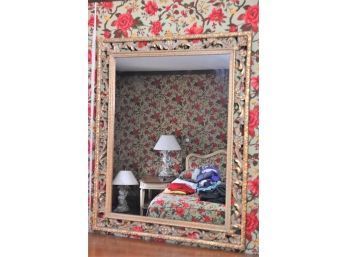 Decorative Mirror With Elaborate Gold Frame
