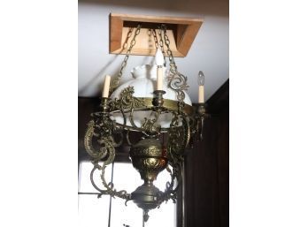 Antique Oil Lamp Style Chandelier