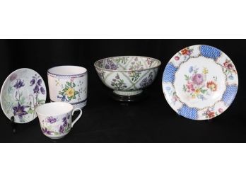 Lot Of Decorative Porcelain Items & Tiffany Planter